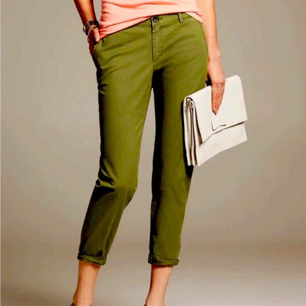Banana Republic 5 pocket green pant